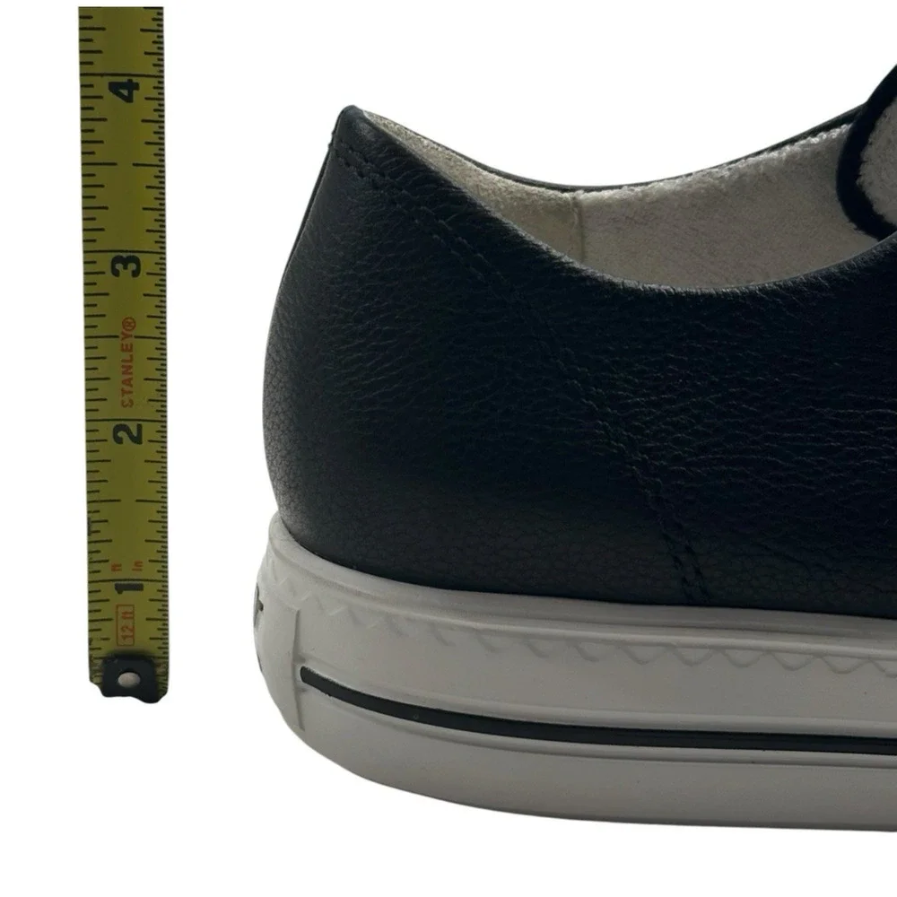 Paul Green Hadley Platform Sneaker Black Leather Womens US 9 UK 6.5 New $378